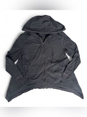Eileen Fisher Dark Gray Zip-Up Hoodie